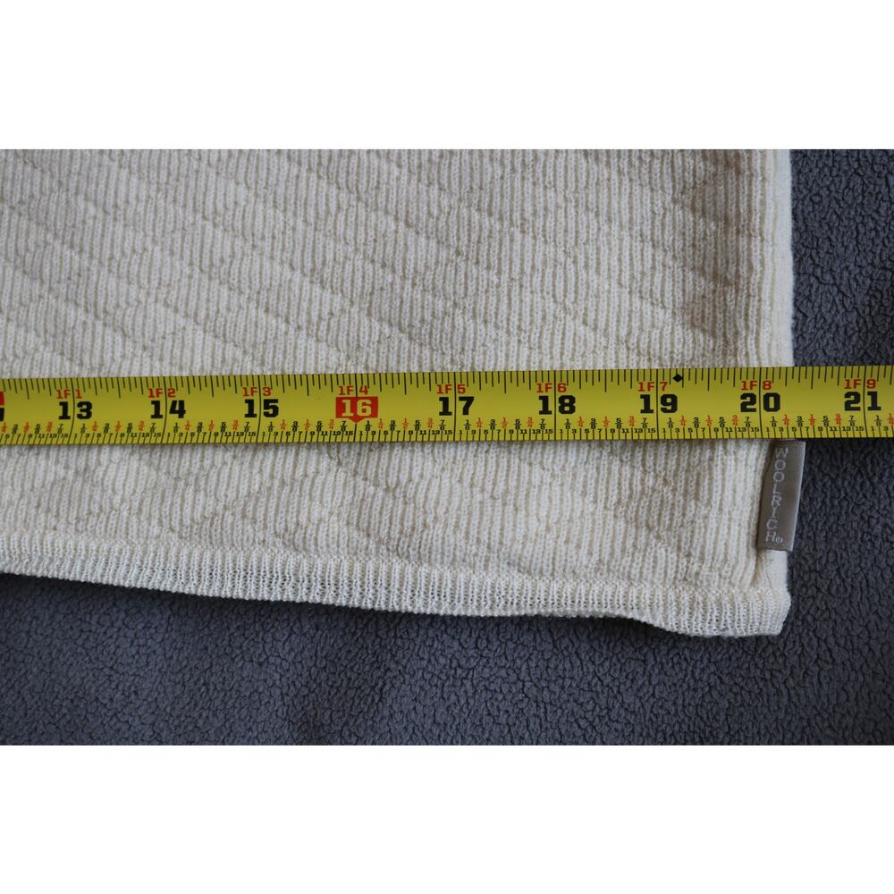 WOOLRICH Vest Jacket Wool Womens Large Cream Camel Full Zip Minimalist Neutral - Picture 6 of 11